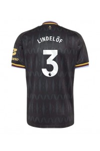 Aston Villa Victor Lindelof #3 Jalkapallovaatteet Vieraspaita 2026-27 Lyhythihainen